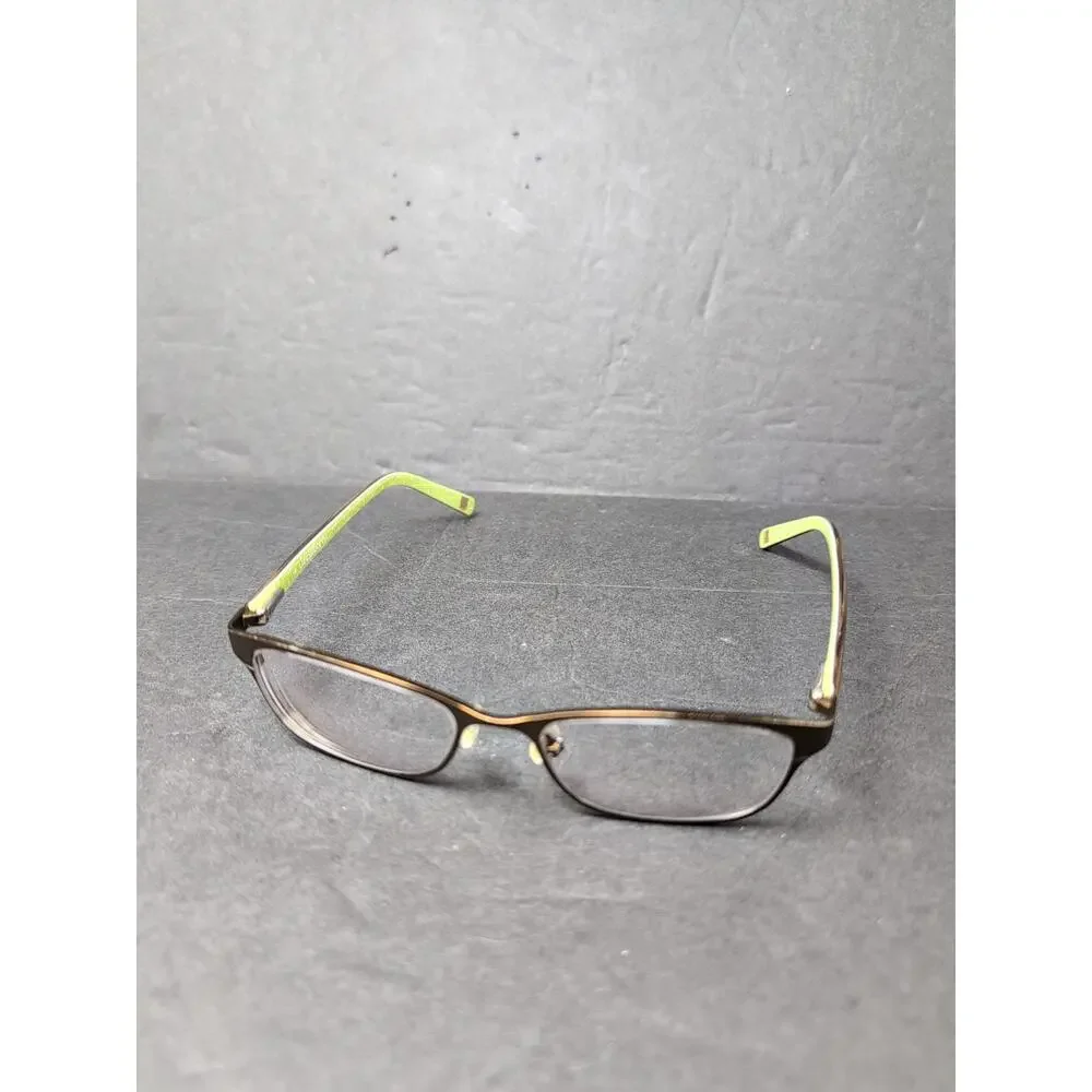Liz Claiborne Copper Metal Oval Glasses W Tortoise Temples L425 0RH9 48 16 130